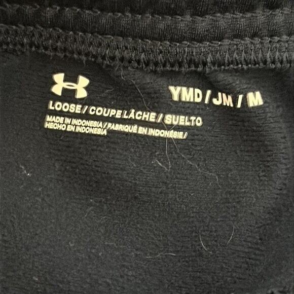 Under Armour Sweat Pants Medium Youth Boys Blue Gray Draw String Loose - Picture 6 of 7